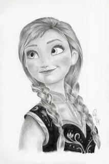 Нарисовать анну из холодного сердца
