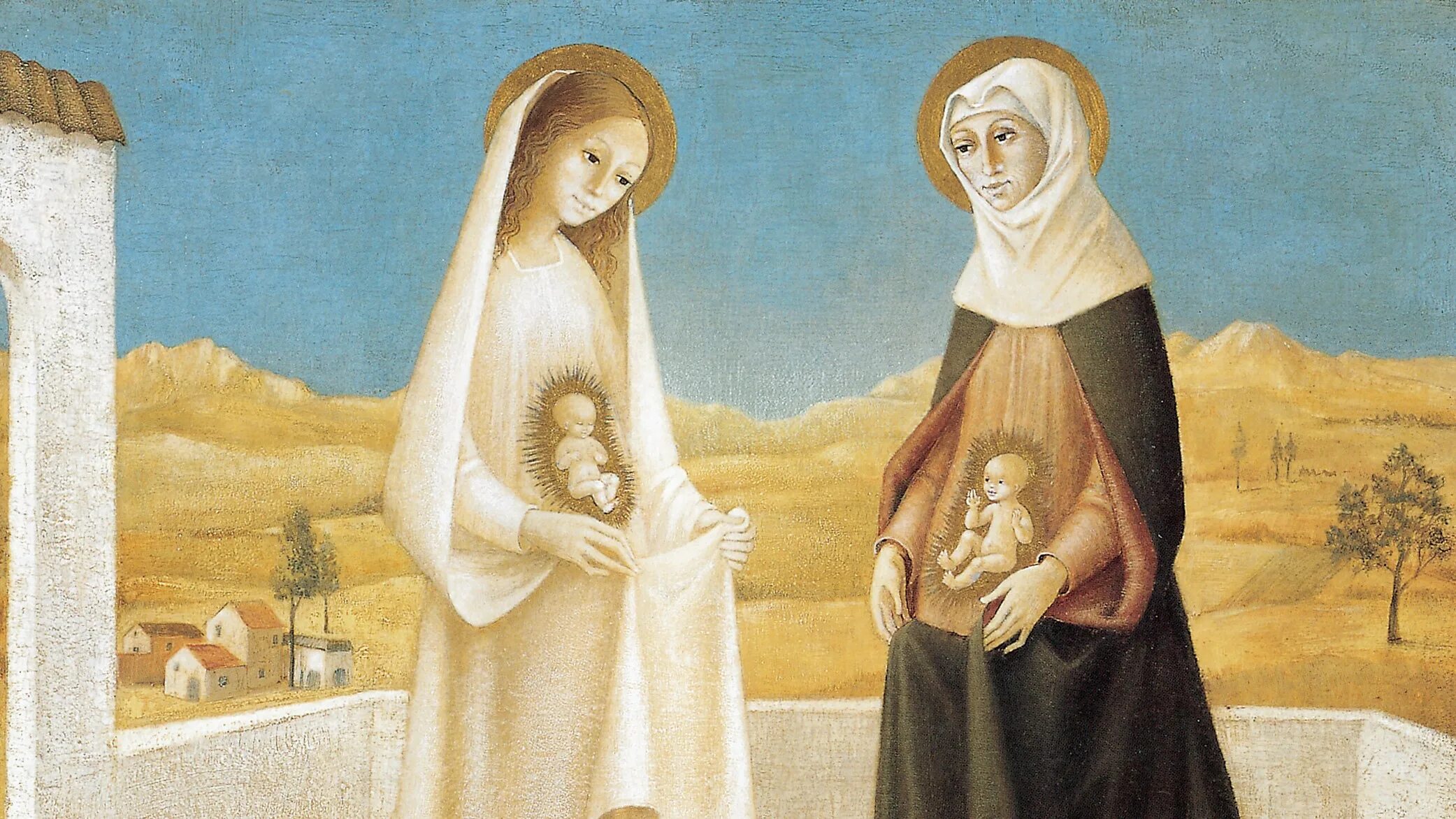 Икона Пресвятой Девы Марии матери Христа. Встреча Марии и Елисаветы икона.