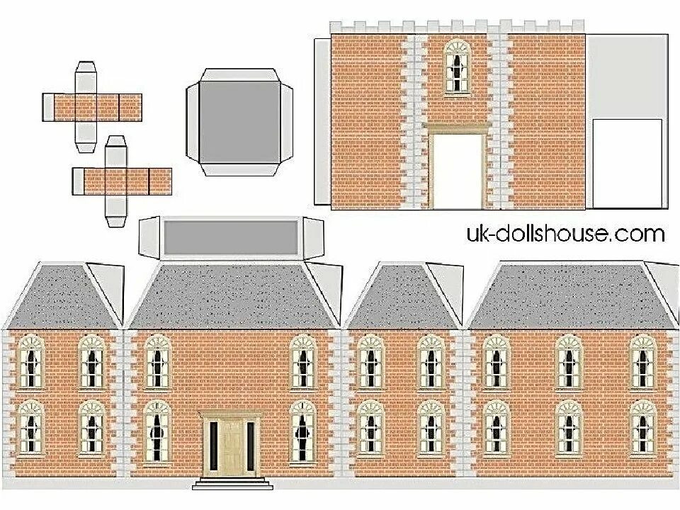 Бумажная школа фд. Макет бумажного домика. Развертка домика. Развертка домика из бумаги. Развертки домиков для макета.