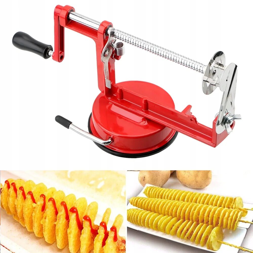 Нарезка для чипсов. Аппарат для нарезки картофеля спиралью Spiral Potato Slicer. Устройство ручное для нарезки картофеля спиралью Spiral Potato Slicer.