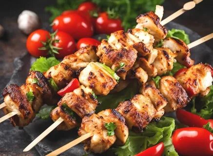 Сочный шашлык из курицы