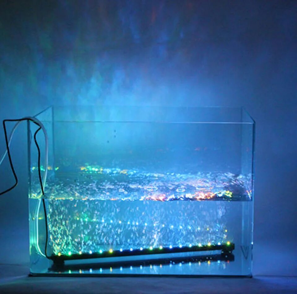 Освещение внутри емкости. Ультрафиолетовый стерилизатор для аквариума. Aquarium led Lamp ipx8 Водонепроницаемый. Неоновая подсветка для аквариума. Аквариум с неоновой подсветкой.