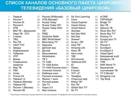Кабельные тв пакеты