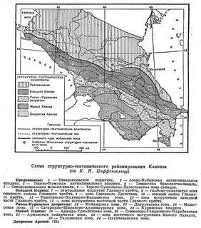 Состав кавказских гор