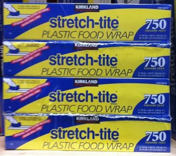 Kirkland Stretch - Tite Plastic Food Wrap 12" X 750 sq - 4Pack фото.