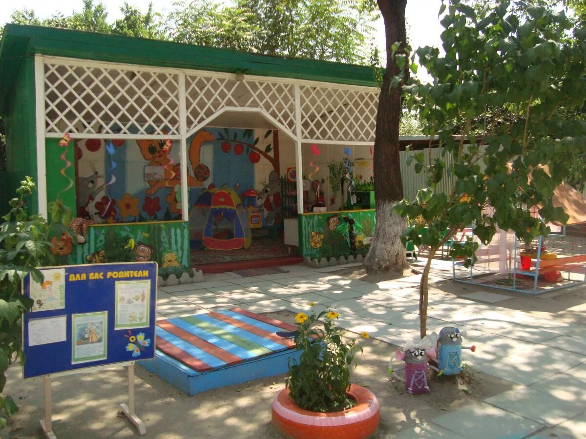 Оформление веранды в детском саду летом