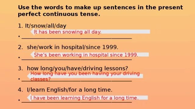 How long have you written. Made present perfect. Present perfect Continuous. To make в present perfect. Make past perfect.