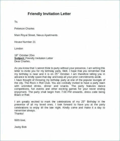 The letter of invitation. Invitation letter example. official invitation letter. sample of official invitation letter. birthday invitation letter.