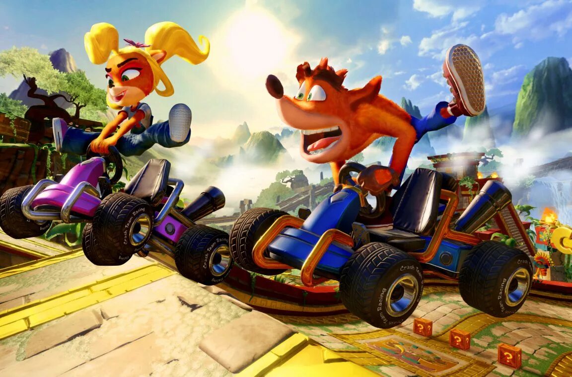 Игры на двоих пс 4. Крэш бандикут гонки. Краш бандикут гонки. Crash Team Racing Nitro-fueled. Crash Team Racing Nitro-fueled 2019.