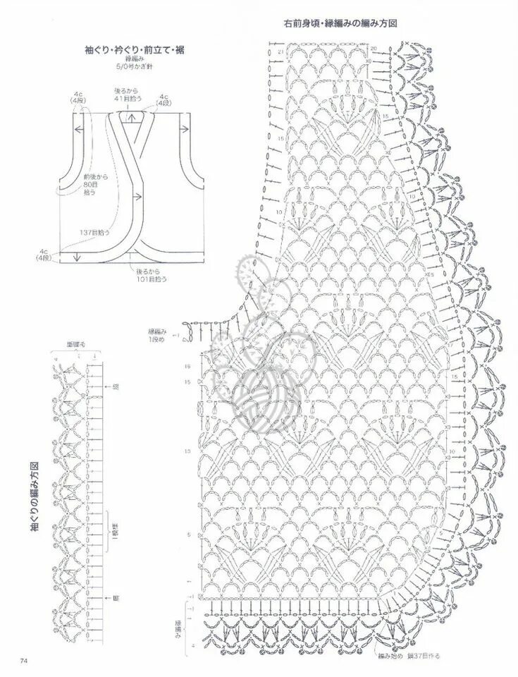 АНАНАСНОЕ МАК Журнал crochet, Вязаный крючком узор на жакете, Идеи для вязания