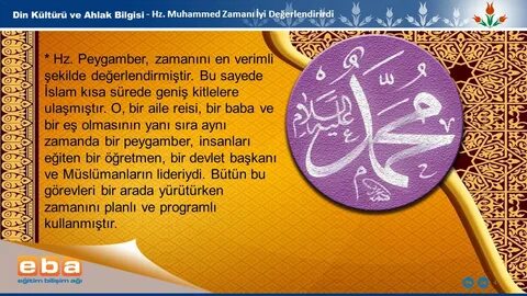 Muhammed Zamanı İyi Değerlendirirdi.