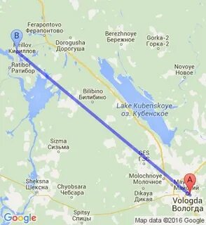 Расстояние вологда кубенское