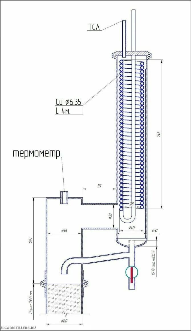 Устройство самогонного колонной. Схема ректификационной колонны для самогонного аппарата. Устройство дефлегматора ректификационной колонны схема. Схема колонны для самогонного аппарата. Дефлегматор колонна для самогонного аппарата чертежи.