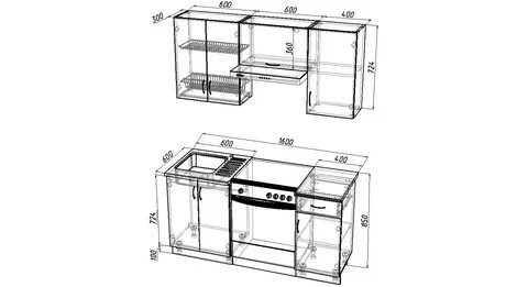 глубина рабочего стола на кухне 