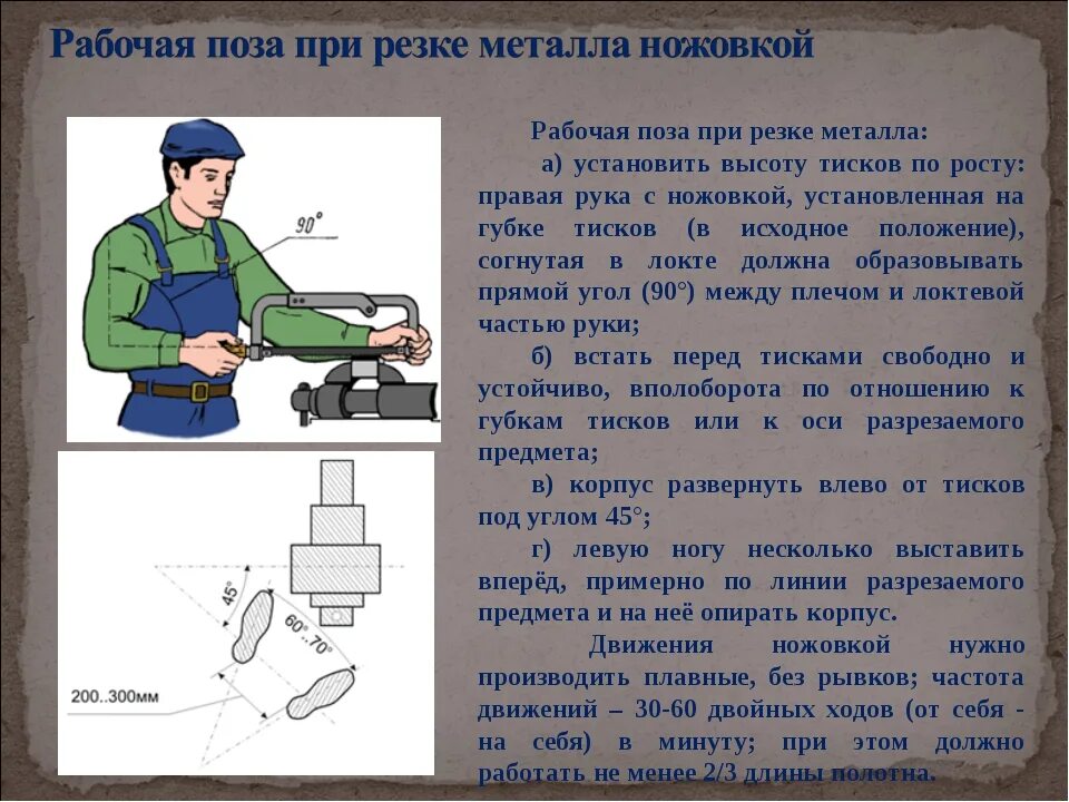 Можно ли ножовкой. Приспособления для рубки металла. Рабочая поза при рубке металла. Техника безопасности при резке и рубке металла. Рубка металла слесарное дело.