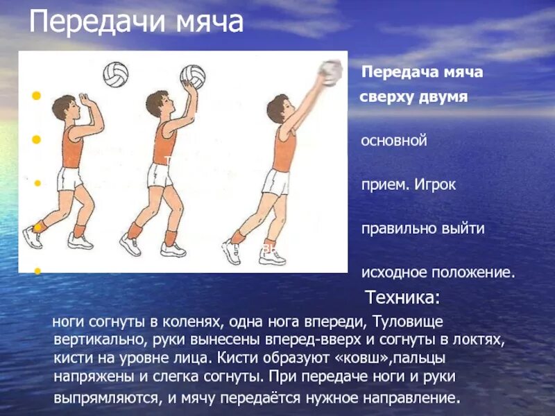 Какие передачи мяча вы знаете в волейболе. Прием и передача мяча снизу в волейболе. прием и передача мяча двумя руками снизу. техника приёма передачи мяча руками снизу в волейболе. волейбол. техника приема передачи мяча сверху и снизу.