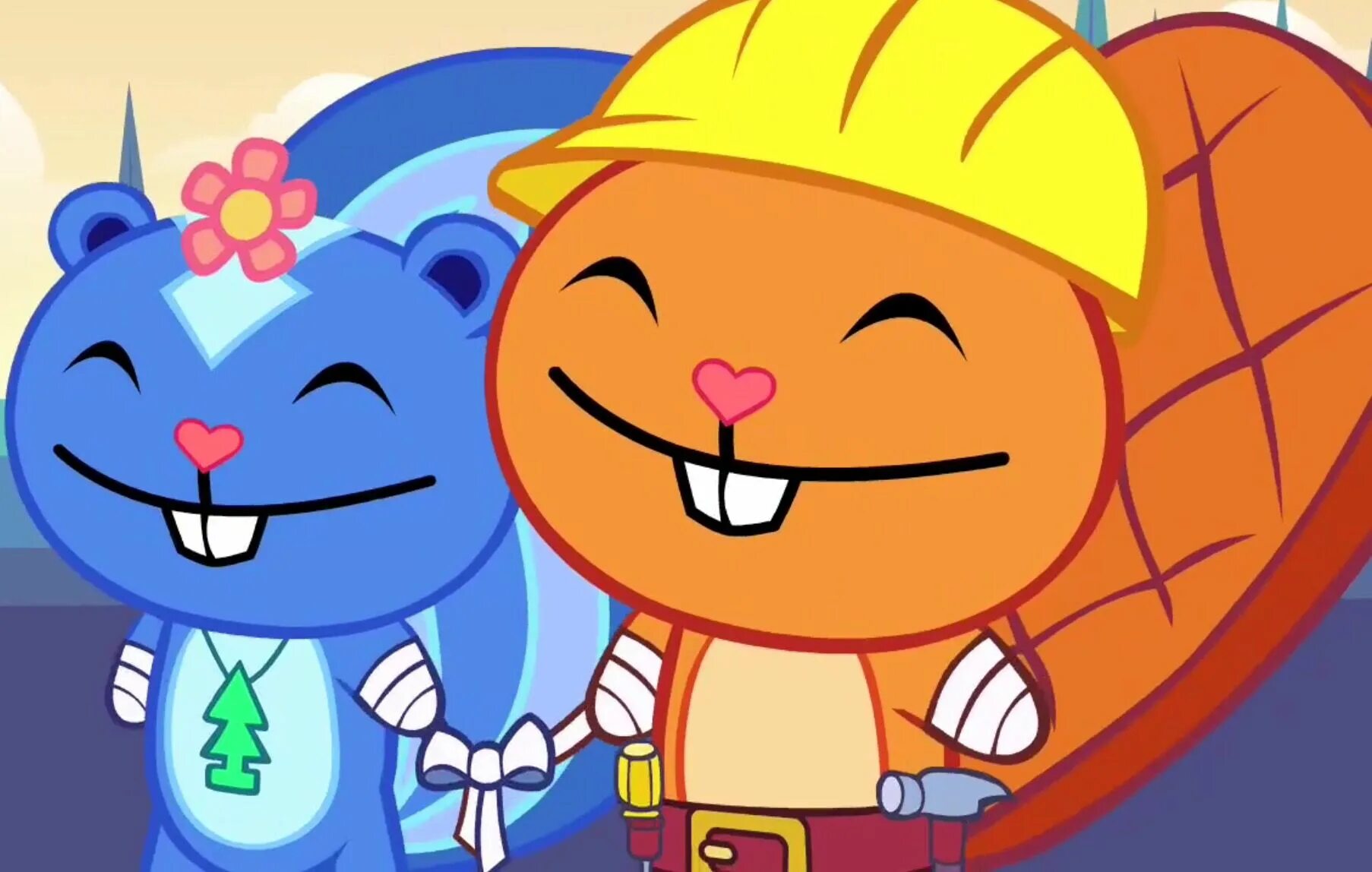 Go baby friends world. Хэнди хтф. Happy Tree friends петуния и Хэнди. Хэнди Хэппи три френдс. Счастливые Лесные друзья Хэнди.