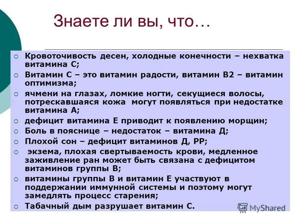актуальность темы витамины