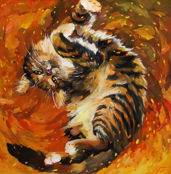 Кошка масло любят. Кошки в живописи. Кошки живопись маслом. Кошки в современной живописи.