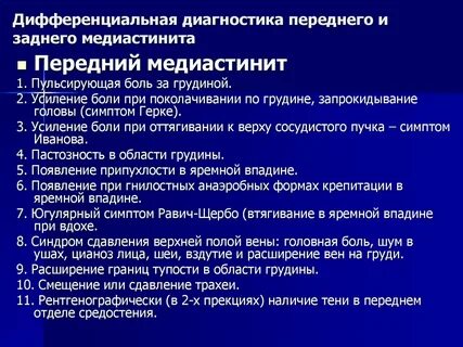 Медиастинит хирургия