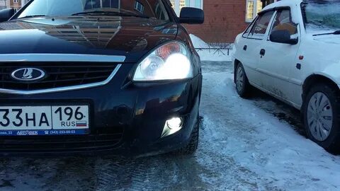 Приора бампер противотуманки