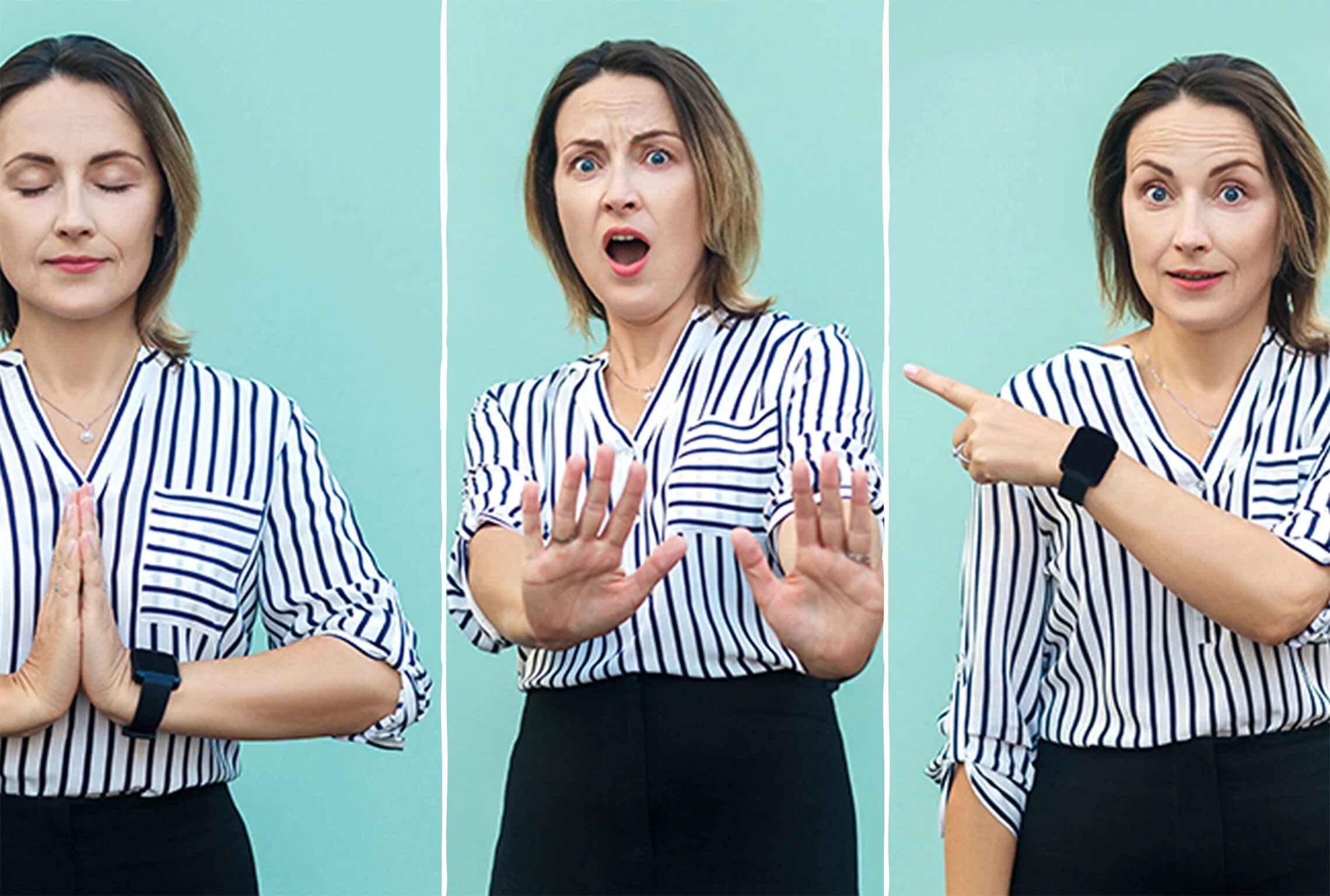 Use silence gestures and posture