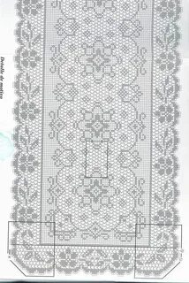 Схемы филейного вязания скатерти