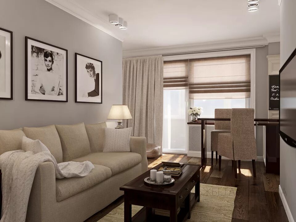 Дизайн 2 комнатной квартиры 55 кв м - Basanova.ru