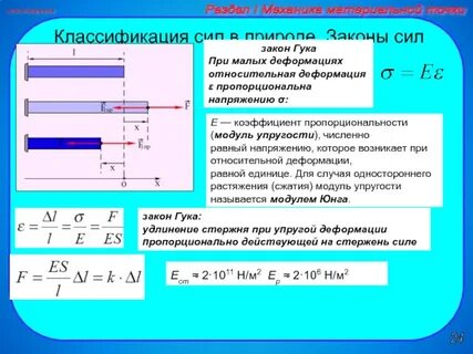 Закон гука для каких деформаций