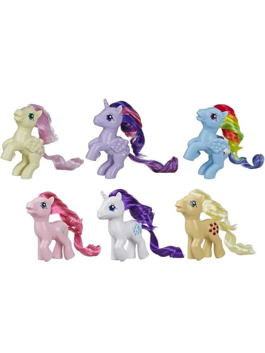 Игрушка май литл пони новые. My little Pony New Generation игрушки. My little Pony Hasbro набор 6 пони. My little Pony Retro Rainbow Mane 6. Hasbro Pony g3.5.