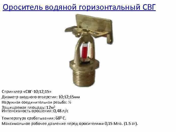 Тип оросителей