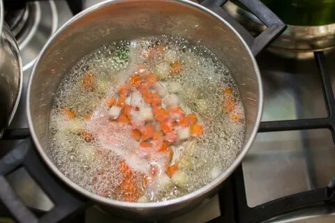 Вареные в кастрюле овощи