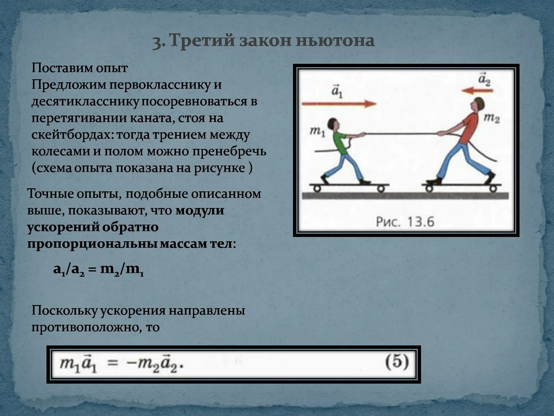 Третий закон Ньютона. Третий закон Ньютона рисунок. Три закона Ньютона с примерами. Перетягивание каната 3 закон Ньютона. 3 ньютона в килограммах