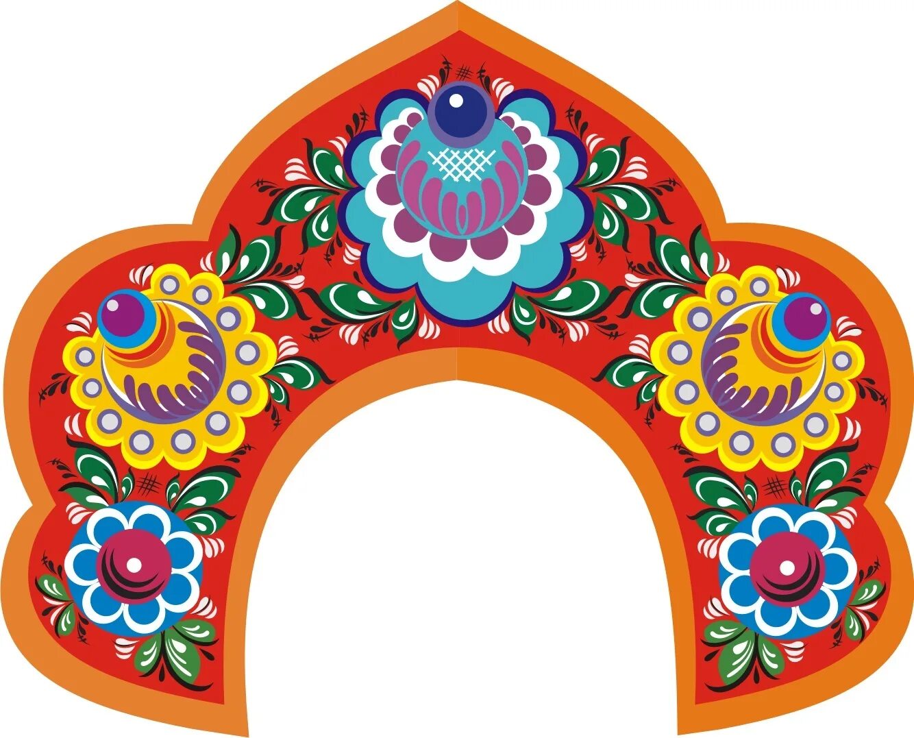 шаблон кокошника для детей. шаблон кокошника для детей. кокошник для детей. узоры для кокошника. рисование кокошника.