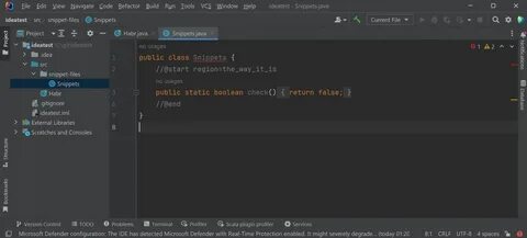 Улучшенная поддержка тэга @snippet в Javadoc 