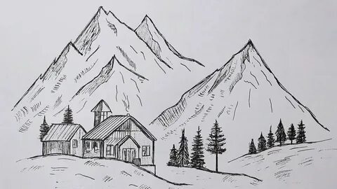 Рисуем деревню поэтапно 4 класс