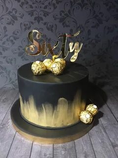 Торт черный с золотом