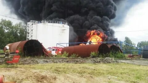 Пожар нефтебазы в пермском крае