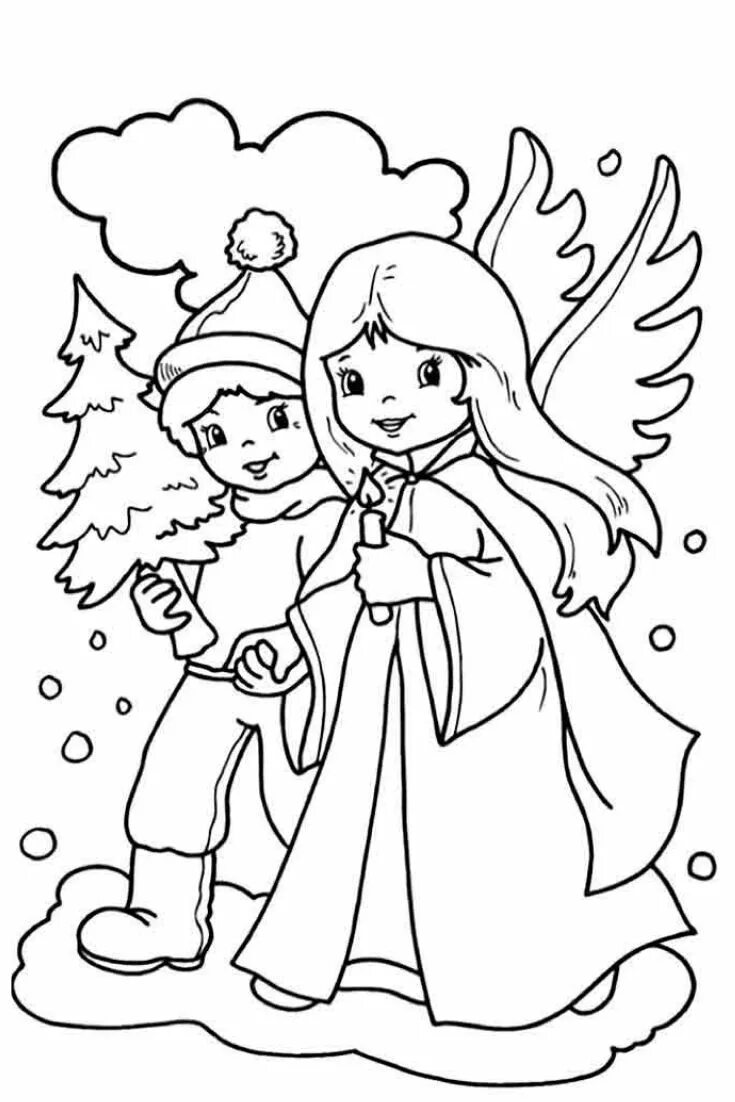 Adornos de Navidad: Angelitos Angel coloring pages, Christmas angels, Coloring p