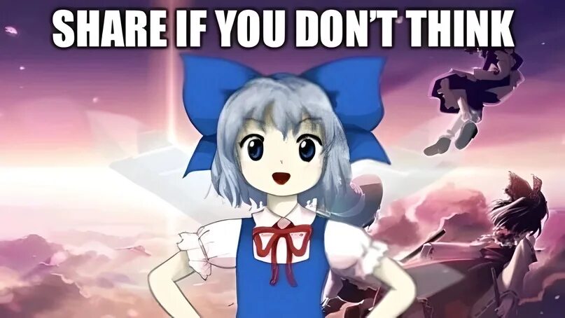 Only don t think that. Share if you don&#039;t think. touhou memes. share if you. you dont.