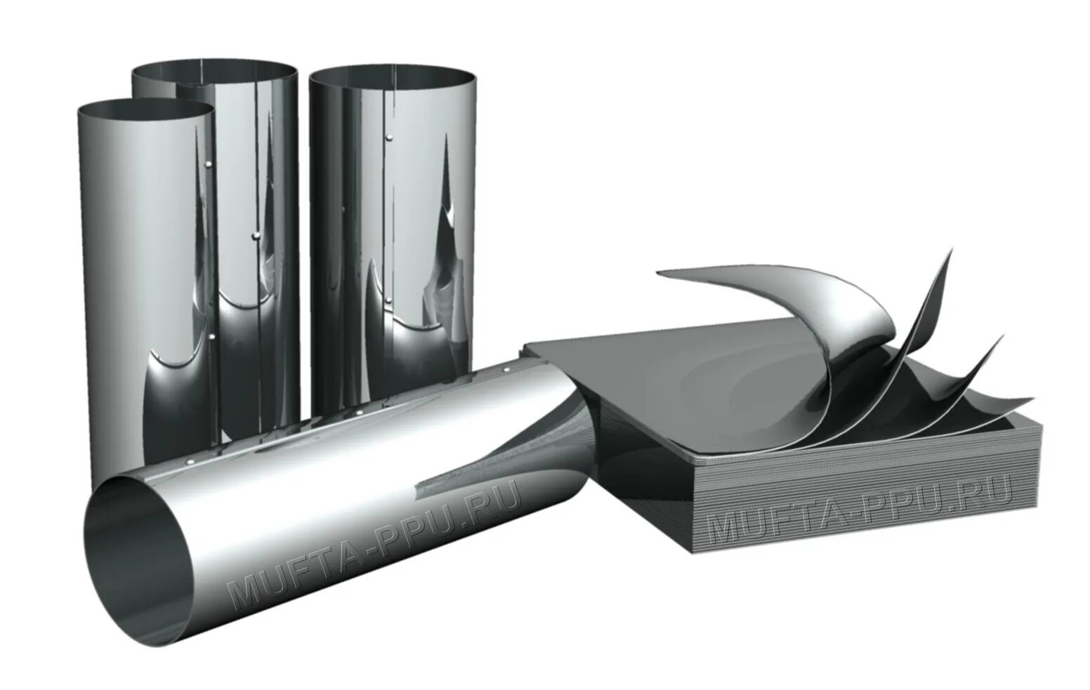 кожух оц 240х1250х0,5. компоненты а+в,опоры,гильзы,термоклей). 5 d100. кожух отвод оц d730. кожух l1250 оц-0.