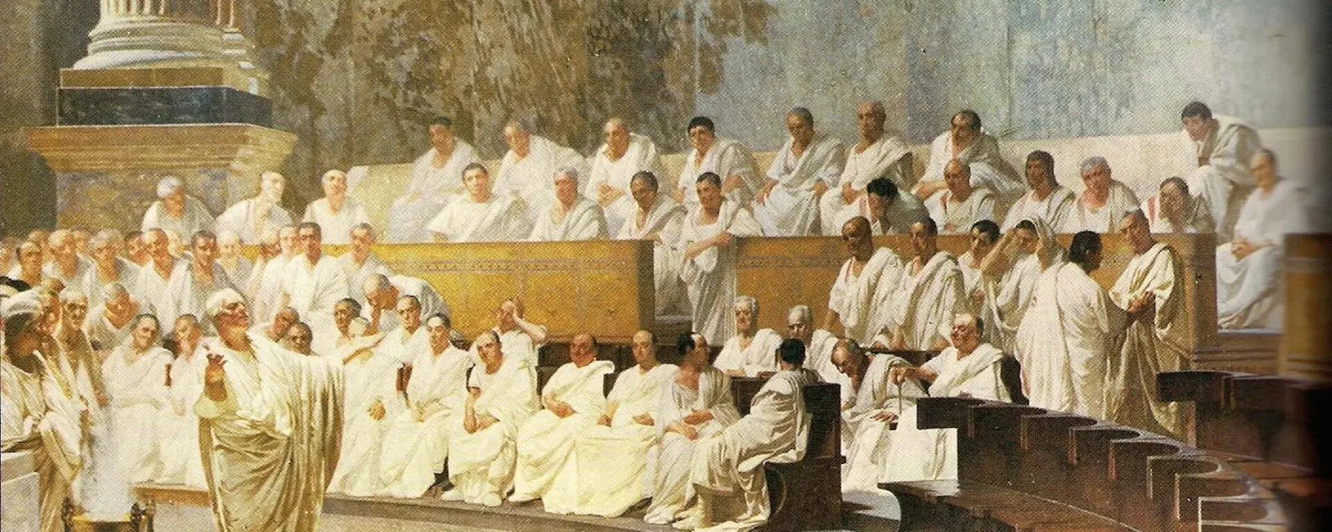Чезаре Маккари (1888) заседание Римского Сената. Сенат в древнем Риме. Римский Сенат картина.