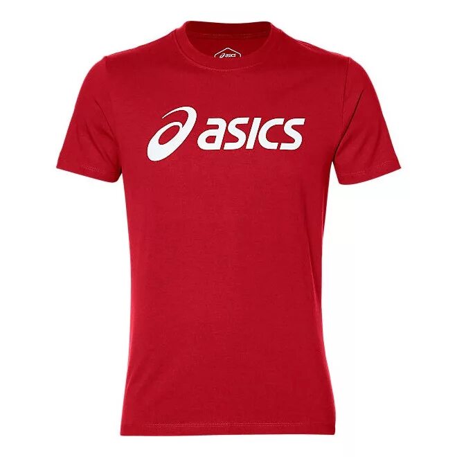 Майка асикс мужская. Футболка ASICS big logo Tee 2031a978001. Красная футболка асикс мужская. Асикс бренд логотип.