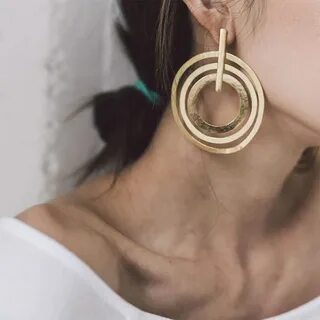 Серьги кольца крупные