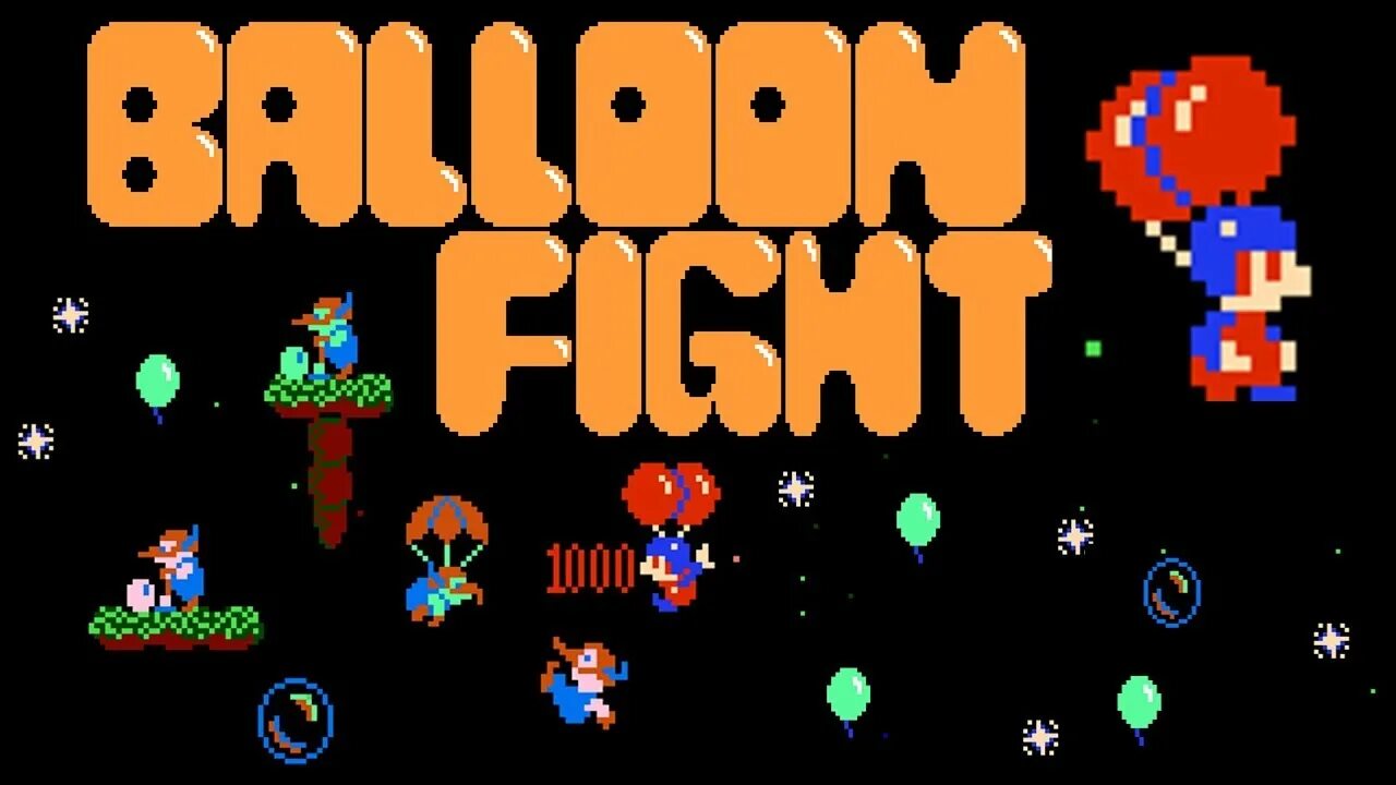 Денди шарики. Балун файт. игра balloon fight. игра на денди balloon.