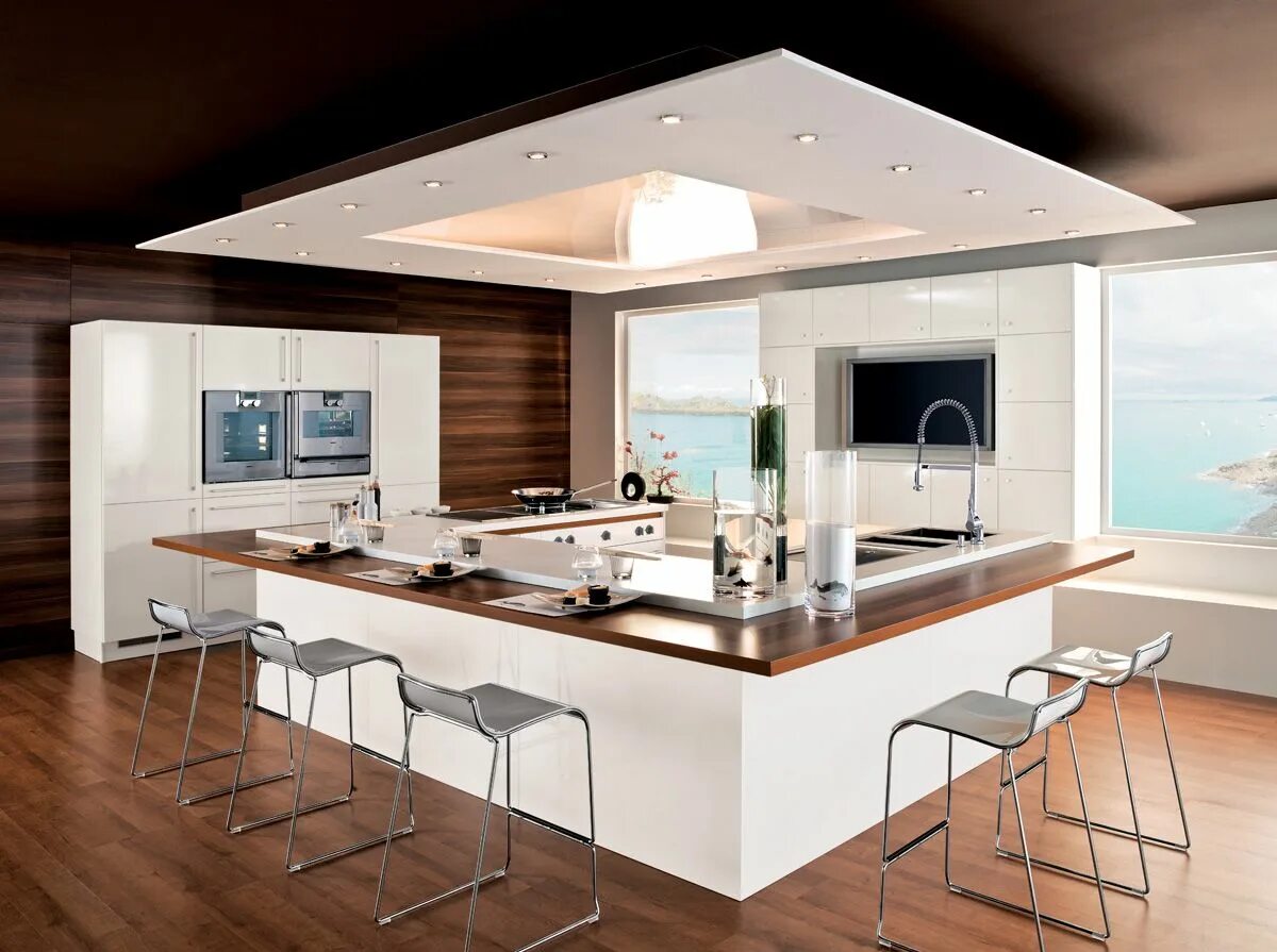 Островные домики. Кухня ресторана. Островной гараж. Гаражные секционные ворота hormann. Вытяжка лофт индустриал.