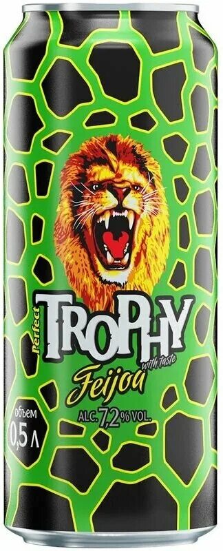 кокт. кокт. трофи коктейль. трофи 0,45л фейхоа ж/б 7,2%. трофи фейхоа алкогольный напиток.