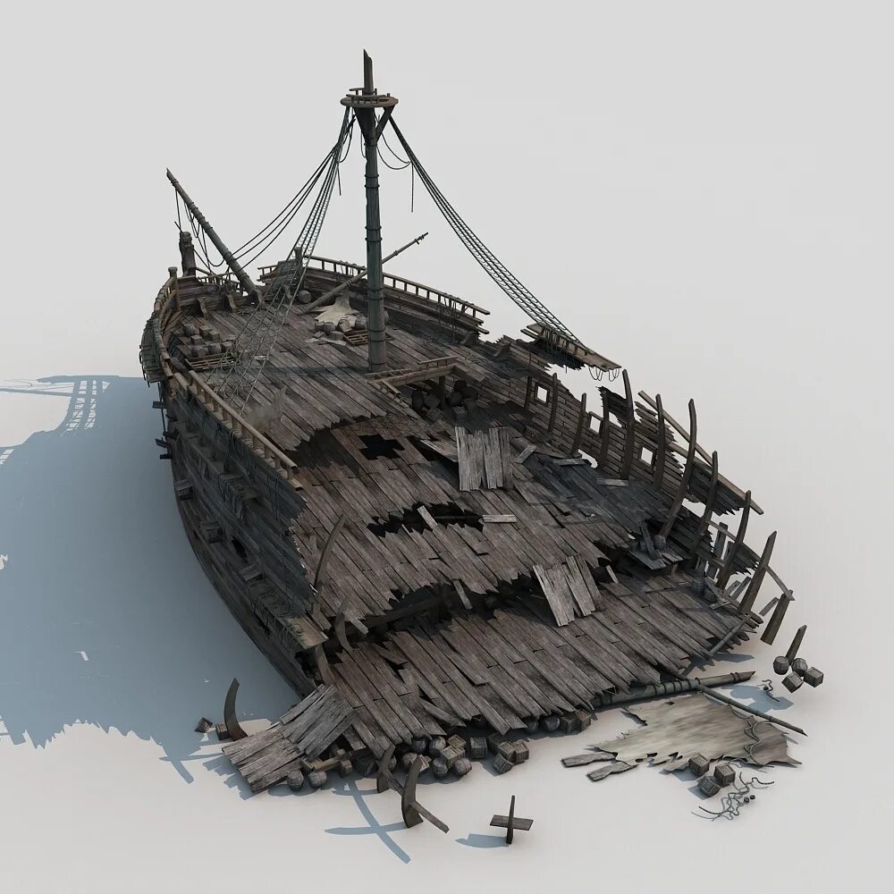 Разбейте три суда. Обломки корабля. Разрушенный корабль. Разбитый корабль. Модель затонувшего пиратского корабля.