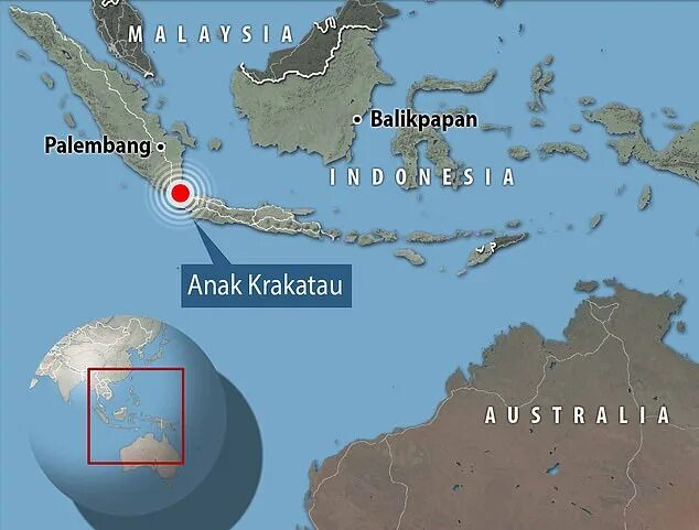 Вулкан кракатау где находится географические. Вулкан Кракатау Индонезия на карте. Остров Кракатау на карте. Вулкан анак-Кракатау на карте.