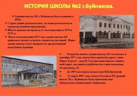 История буйнакска